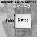 Israeli Style Emergency Bandage - 6 Inch, Sterile Vacuum Sealed - Combat Tactical First Aid Kit IFAK Supplies - Compression Trauma Wound Dressing, 6 Count