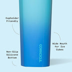 Corkcicle Sport Canteen - Keeps Drinks Cold 25 Hours - Stainless Steel Water Bottle - Triple-Insulated - Spill-Proof - Summer Drinkware Gift - Keeps Drinks Ice Cold - 20 oz - Boom Box Blue