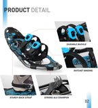 G2 21/25/30 Inches Light Weight Snowshoes for Women Men Youth, Set with Trekking Poles, Tote Bag, Gaiters,Special Fast Ratchet Binding, Orang/Blue/Red Available