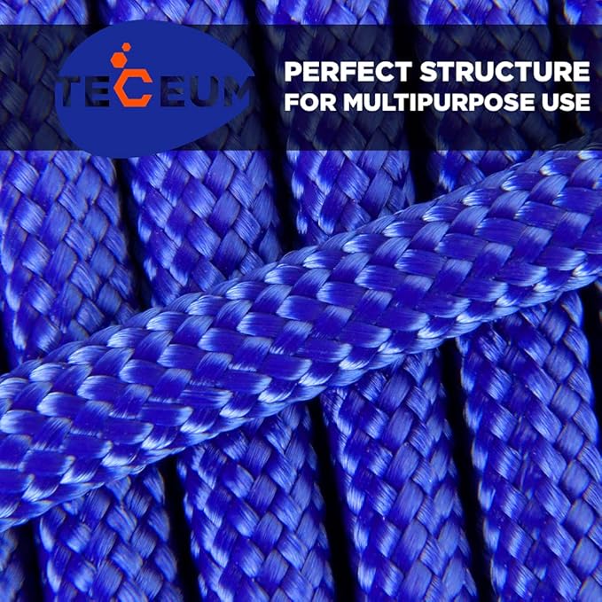 TECEUM 5/32" Paracord Rope 1000 – 1000ft / 200ft / 100ft / 50ft – Tactical Parachute Cord 4mm – 45+ Colors – Nylon String for Survival & Camping Gear – Stripe Cord for Survival – Utility Rope