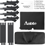 Ultralight Camping Cot Save Effort, Comfortable Camping Bed Supports 275 Lbs with Side Pocket, Compact Portable Backpacking Cot for Hiking, Travel, Truck, Beach, Office, Black