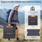 N-Type 16BB 110W Portable Solar Panel for EF/Jackery/Bluetti/Anker Power Station, 25% High Efficiency ETFE Foldable Solar Panel Charger IP68 Waterproof for Outdoor Camping RV