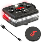 Guardian Angel Micro Series Safety Lights, (All White Front & Red Rear) | Rechargeable, Magnetic & Hands-Free Wearable LED Flashlight for Dog Walking, Cycling, Hiking, Camping & Fishing