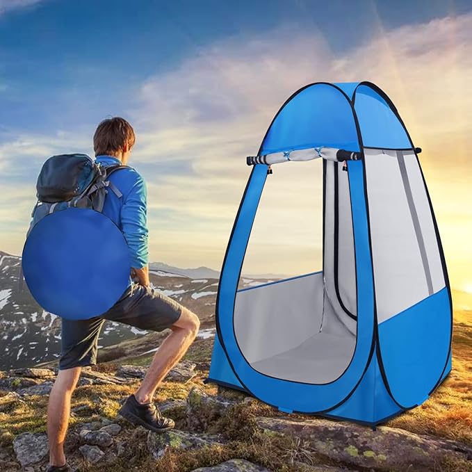 Pop Up Tent, Clear Outdoor Tents Sports Fishing, Rainproof and Windproof Beach Camping, Lightweight and Sturdy, Easy Set Up, UPF 50+ Portable Folding 39" x 64"