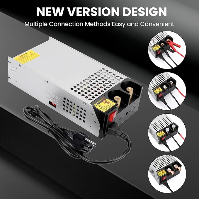 New Version 110V to 12V DC Converter 125A 1500W Power Supply, AC to DC Converter, 120V to 12V 125A Power Supply 1500W for RV, Pump, LED Strip, LCD Monitor