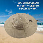 Home Prefer UPF50+ Mens Sun Hat Wide Brim Fishing Hat Foldable Large Brim UV Protection Sun Hat for Men Women Beach Gardening