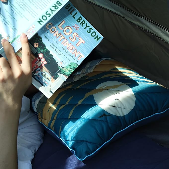 Camping Pillow,Supportive Compressible Travel Pillow Large Size Lightweight Camp Pillow with Storage Bag for Camping,Hiking,Backpacking,Airplane