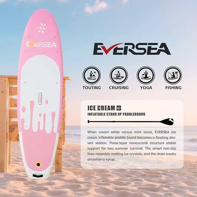 Inflatable Stand-Up Paddle Boards – Available 32"/33"/34" Widths Inflatable Paddle Board with SUP Accessories, Camera Mount, Basic All-Around SUP Board for All Skill Levels, Up to 450lbs