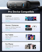 INIU 100W Power Bank, Mini Size 25000mAh High Capacity Laptop Portable Charger, USB C in&Out Tablet Powerbank, Smart Digital Display Phone Charger for iPhone 17 16 15, Samsung, iPad, MacBook, Laptop