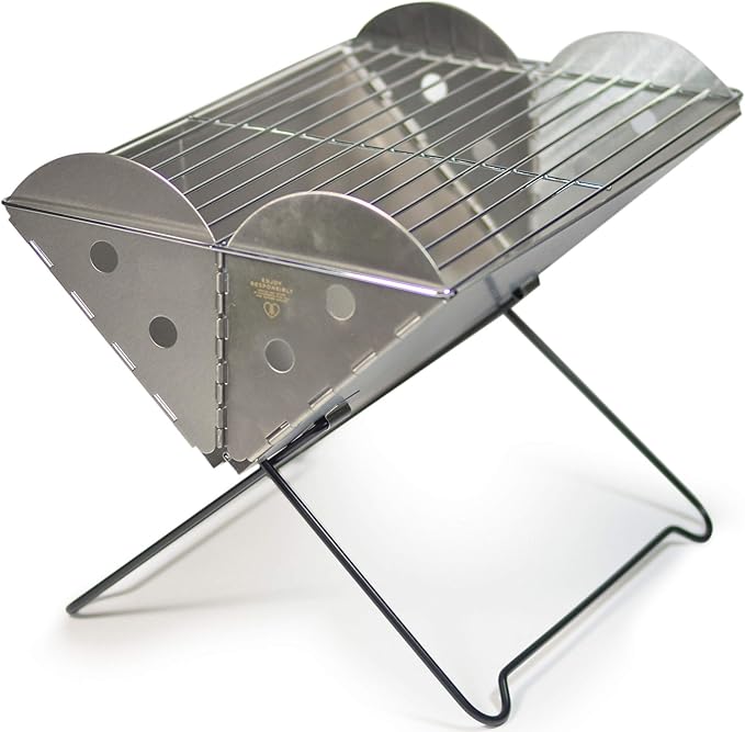 UCO Flatpack Portable Stainless Steel Grill and Fire Pit