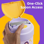 15 oz Soup Thermo for Hot Food Kids Insulated Food Jar with Spoon, Lunch Thermo Container, Width Mouth Vacuum Stainless Steel Food Thermo for School Travel, Leakproof, Easy to Open(Purple