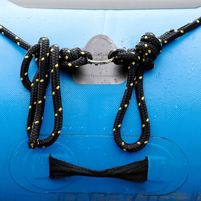 TOBWOLF 6 Pack 3.54" / 9cm Stainless Steel D-Ring Patch for Inflatable Boat Kayak Dinghy SUP, Triangular D-Ring PVC Patch Stand-Up Paddleboard Canoe Rafting Accessories, NO Glue Included