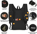 Seektop 15L Small Hiking Backpack for Women Men, Lightweight Hiking Packable Daypack with Phone Pocket for Travel Camping (Black, 15L)