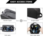 BAGSMART Toiletry Bag for Men, Travel Toiletry Organizer Dopp Kit Water-resistant Shaving Bag for Toiletries Accessories, Door Room Essentials,Grey-medium