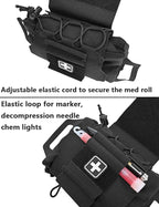 SABADO Rapid/Quick Deploy First Aid Kit Pack Tactical IFAK Pouch Two-Piece System Med Roll Carrier Hypalon Handle Outdoor Sport Hunting Bag
