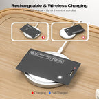 [2025 New] 4 Pack Dual Platform Rechargeable Air Tags Wallet Tracker Card, Dual System Smart Card, Compatible with Apple Find My & Google's Find Hub, Item Locator, Credit Card Size Tracker