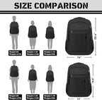 Travel Backpack, 40L Business Laptop Backpack with 17.3 Inch Laptop Compartment, Lightweight Daypack for Flight, Durable Water Resistant Bookbag, Hiking, Work Backpack for men, Black