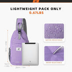 SKYSPER Sling Bag RFID Crossbody Sling Backpack Cross Body Shoulder Bag Travel Hiking Daypack for Women Men