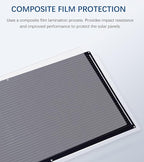 Flexible Solar Panel 100W 105W 12V Monocrystalline 250° Curvature Fiberglass High Efficiency Lightweight for RVs Boat Cabin (Black)