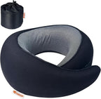 Travel Pillow | High-Density Memory Foam Pillow with 360° Surround Support. Ergonomically Designed. Ideal for Airplane Travel and Home Use.