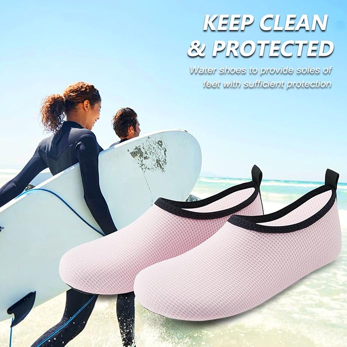 Deevike Water Shoes for Women Men Barefoot Quick-Dry Aqua Socks Slip-on for Beach Swim Surf Yoga Exercise