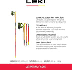 LEKI Ultratrail FX.One Carbon Collapsible Lightweight Trekking Poles for Hiking & Trail Running