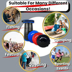 Smith & Barker Upgraded for 2025 Premium Telescopic Folding Stool for Adults and Children Outdoor Indoor Portable Collapsible Foldable Fishing Hiking Camping Festivals Seat (Red)