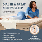 Twin Air Mattress with Frame, Self Inflating/Deflating Bed for Adults - PeakRest Blow Up Bed, Camping Cot with Mattress for Adults - Portable Twin with Travel Rolling Case on Wheels