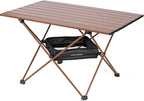 Alpcour Portable Camping Table – Lightweight, Compact Folding Side Table in a Bag with Aluminum Top & Heavy Duty Hinge for Easy Travel & Storage – Great for Outdoor BBQ, Backpacking, Tailgate & More