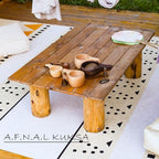 Kuksa Camping Mug Wooden Bushcraft Handcarved Cup, Nordic Style Coffee & Hiking Kuksa, Rubber Wood with Double Hole & Engraved Pattern, 7.1 oz., 6.3" x 3.8" x 2.6"