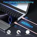iPhone 17 16 15 Charger Fast Charging, 45W Dual USB C Android Phone Charger Block with 10FT Long Type C Cable Cord for Apple iPhone 17/Pro/Pro Max/Air/16/15 Plus/iPad/S26 Ultra/S25/S24/S23/S22(Pink)