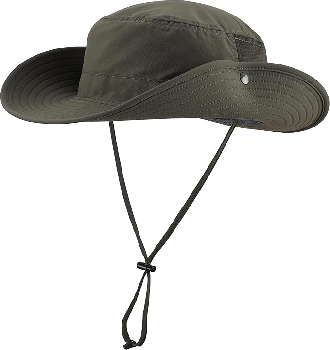 Connectyle Men's Sun Hat UPF 50+ Wide Brim Bucket Hats for Fishing Hiking Gardening Adjustable Boonie Hat Outdoor Safari Hats
