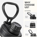 Insulated Water Bottle-22 oz Stainless Steel Double Wall Vacuum Sports Water Bottle with Spout Lid-Metal Leak Proof Travel Water Flask for Girls (Purple Pink)