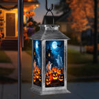 Halloween Decorations Outdoor,Halloween Hanging Decorations,Solar Lantern,Decor for Home Outside Porch Garden Yard Lawn Party Decorations（Ghost Bat Pumpkin）
