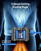 BLAVOR Portable Waist Fan, 5 Speeds Rechargeable Fan with Bluetooth Speaker & Flashlight, 40H Runtime, 16000RPM Strong Airflow, Personal Cool Clip Fans Under Shirt Belt for Outdoor, Work, Camping