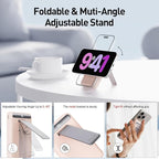 iWALK Qi2 Certified 15W Magnetic Wireless Power Bank, 10000mAh Portable Charger with Adjustable Stand & LED Display, Fast Charging for iPhone 16/15/14/13/12 Pro/Pro Max/Plus/Mini