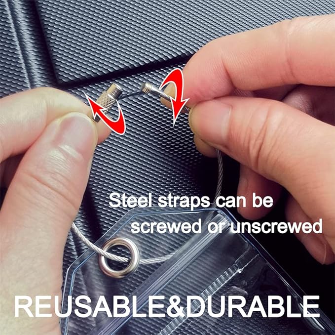 Extra Large Golf Luggage Tag 9" x 6 ", Shipping Label Holder for Golf Bag- Plastic Waterproof Zipper Pouch - PVC Luggage Tag for Ship Sticks 4 Packs