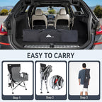 Ablazer 2-Pack Camping Chairs for Adults, Support 350LBS Lawn Chairs with Cup Holder & Cooler Bag, Folding Chairs for Outdoor, Fishing, RV Trip