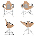 KingCamp Hammock Camping Chair, Swinging Portable Folding Camp Chairs for Adults Max 440lbs Heavy Duty Foldable Oversized Rocker with Aluminum Alloy Frame Cup Holder for Outdoor Beach Patio Sport