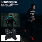 Weighted Vest 6 8 12 16 20lb with Reflective Stripe Adjustable Rucking Vest for Men Women Kid for Walking Running