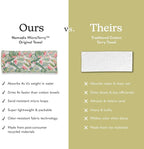 Nomadix Original Towel - Perfect for Beach, Pool, Travel, Camping, Yoga - Made with Recycled Materials - Super Absorbent - Sand Resistant -Palms Pink - 72.5" x 30"