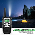Walkie Talkies Long Range for Adult, MT10 Rechargeable Walkie Talkies FRS Two Way Radio, NOAA, 1200mAh Li-ion Battery USB-C Cable, LED Flashlight,VOX Walkie Talkie for Camping 2Pack (Silver)
