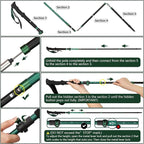 TheFitLife Collapsible Trekking Poles for Hiking – Lightweight Folding Walking Sticks for Men and Women with Extra-Long Foam Handle and Metal Flip Lock