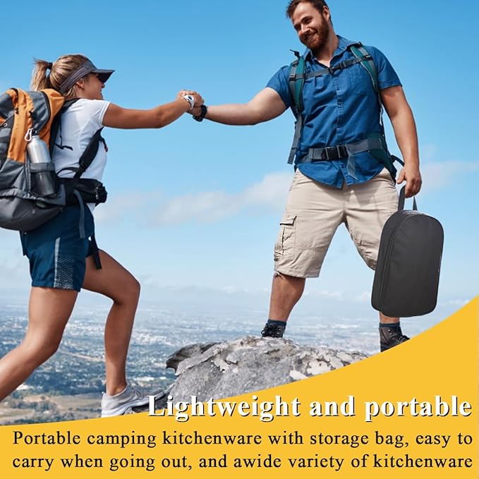 Camping Essentials Accessories Camping Gear Must Haves, Cooking Utensils Set Rv Camping Kitchen Backpacking Supplies Camper Gadgets Outdoor Hiking Travel Picnic Gifts