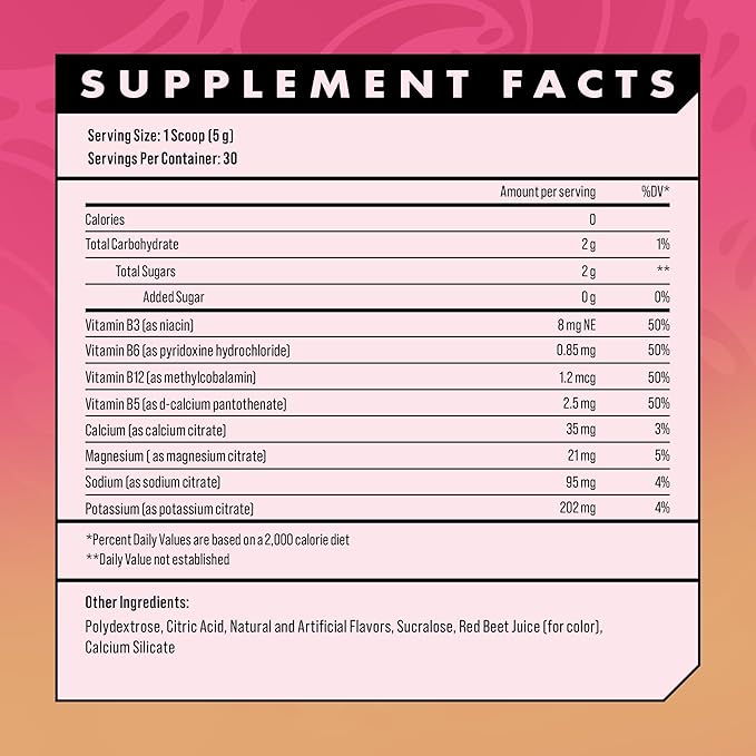 Advanced Hydration High-Performance Electrolyte Drink Mix with B Vitamins for All-Day Hydration - Caffeine Free, Zero Calories, Sugar Free, & Keto Friendly - (30 Servings, Lychee Rush)