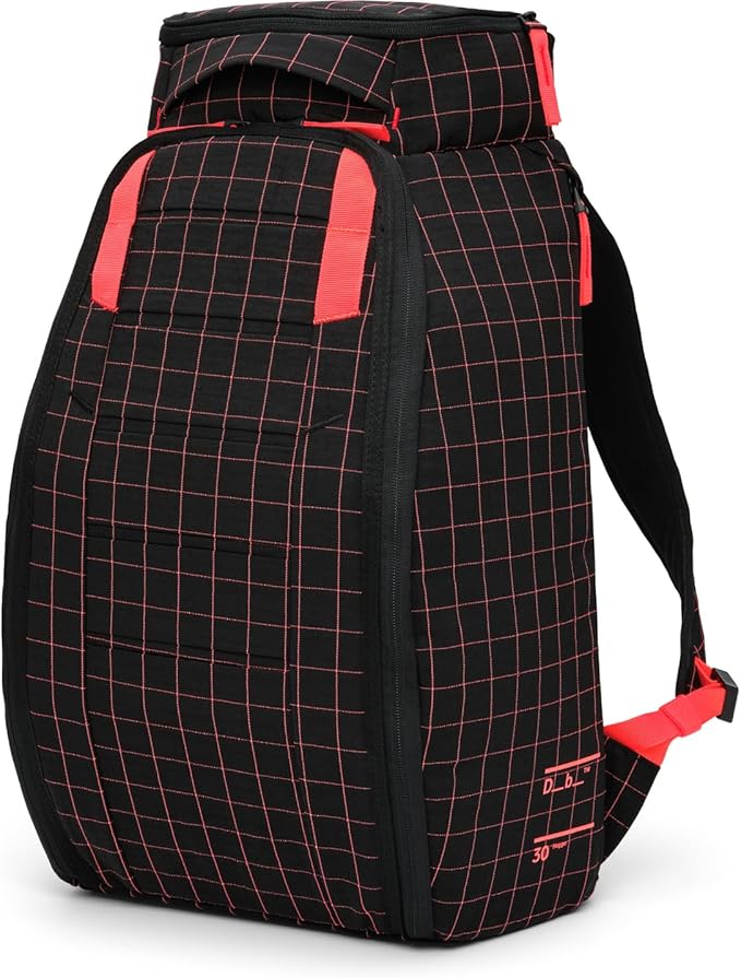 Db Journey The Hugger - Durable Travel Backpack with Laptop Compartment for Work & Gym, Luggage Backpack with Roller Bag Attachment, Full-Zip Main Compartment, 30L - Coral Flash