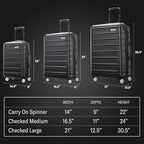Samsonite Omni 2 Hardside 3 Piece Set - Includes Global Carry-On, Medium, & Large Checked Suitcases - 360° Dual Spinner Wheels - Integrated TSA Lock & Expansion - Amazon Exclusive - Rose Gold