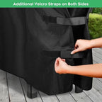 Heavy-Duty 600D Waterproof BBQ Grill Cover fits for Weber Searwood XL 600 Pellet Grill，3400146 Weber Searwood XL 600 Cover, Black