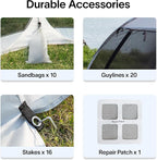 Alvantor Screen House Gazebo, 6-10-15 Person Pop Up Igloo Screened Canopy Tent with Mosquito Netting Sides, Instant UV Resistant Sun Shelter for Garden, Patio, Backyard