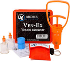 Archer MedTech Ven‑Ex Snake Bite & Bee Sting Kit – Portable Venom Extractor Pump with 2 Suction Cups, Tourniquet & Bonus Key‑chain CPR Face Shield – Compact First Aid for Hiking, Camping & Backpacking